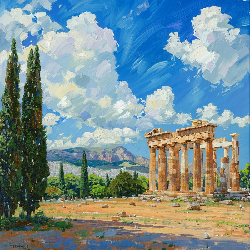 A Temple Of Olympian Zeus In Athens Oil Painting 1720009473 2