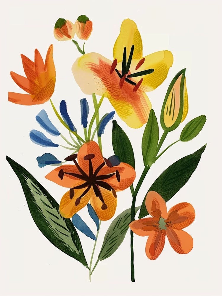 Painted Florals Gloriosa Lily 4