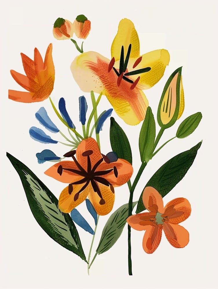 Painted Florals Gloriosa Lily 4