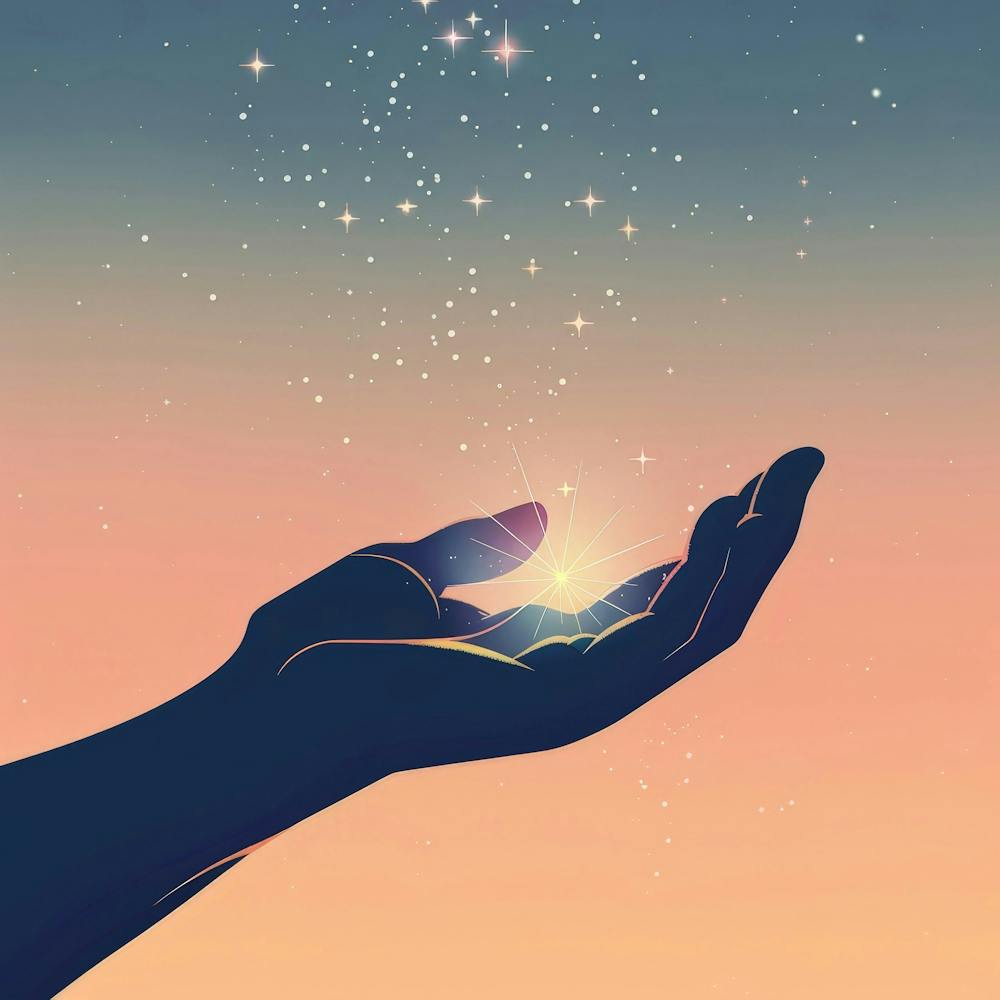 Hand Holding A Star