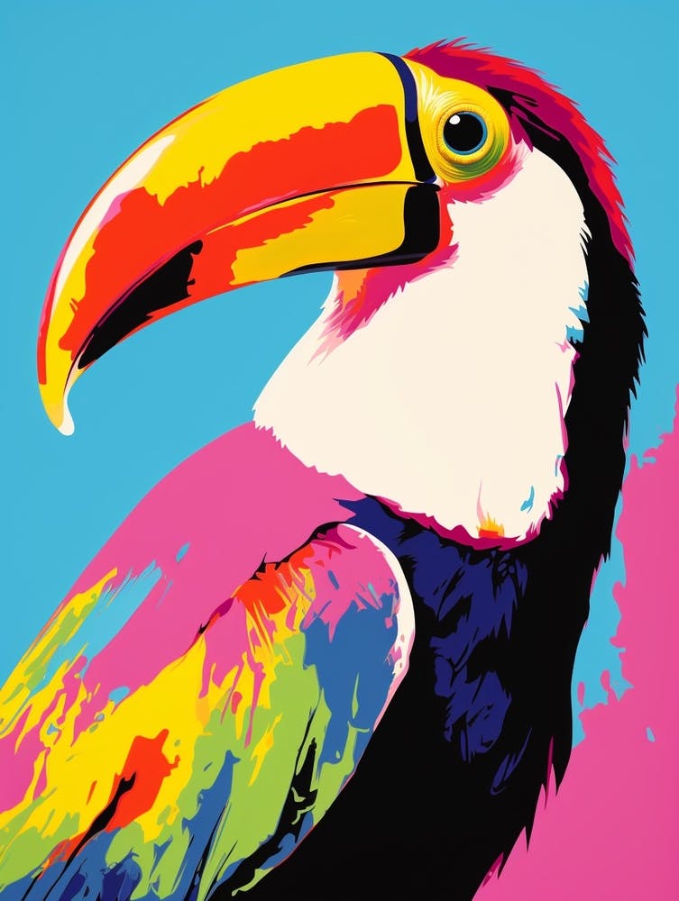 Andy Warhol Style Bird Toucan 4