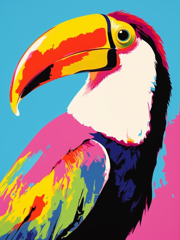 Andy Warhol Style Bird Toucan 4