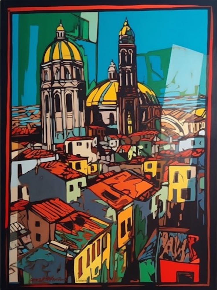Window View Of Moscow Russia In The Style Of Pop Art 1