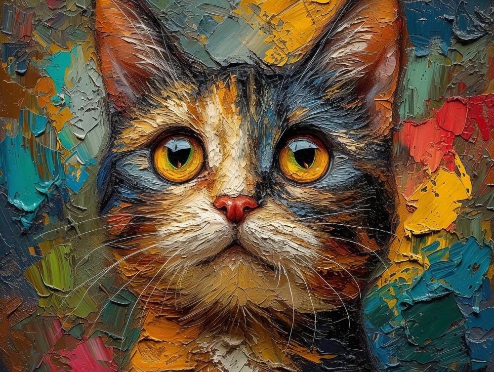 Whiskered Masterpieces: A Feline Tribute to Art History: Cat Painting 3