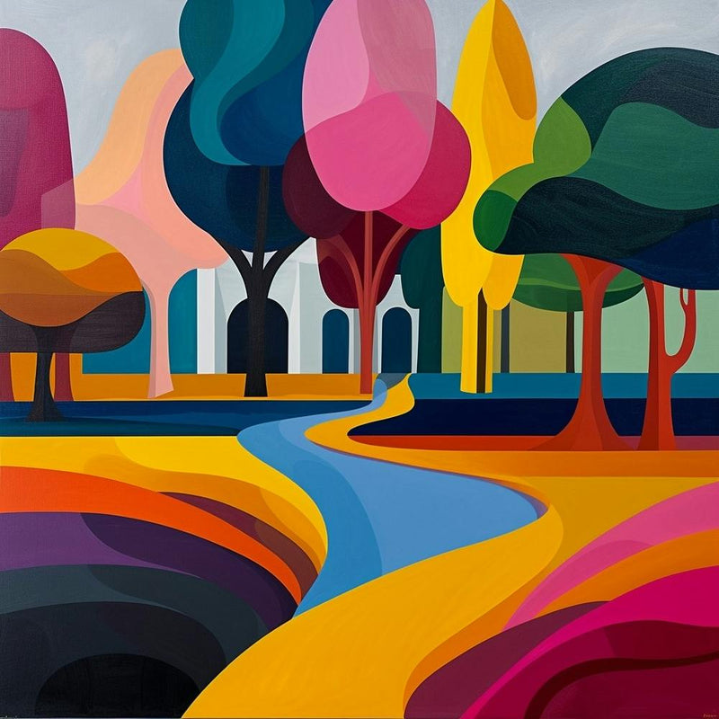 Abstract Park Collection El Retiro Park Madrid Spain 1