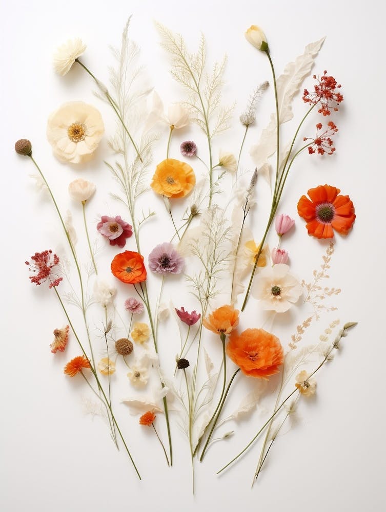 Pressed Flower Botanical Art Wildflowers 9