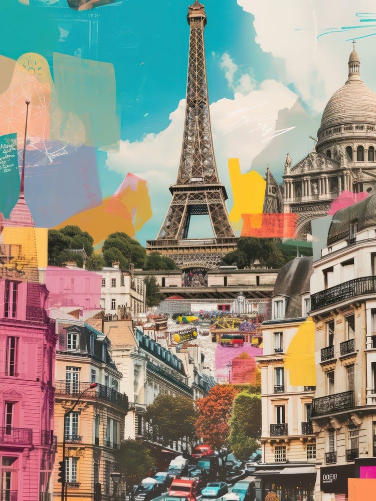Paris   Retro Collage Style 3