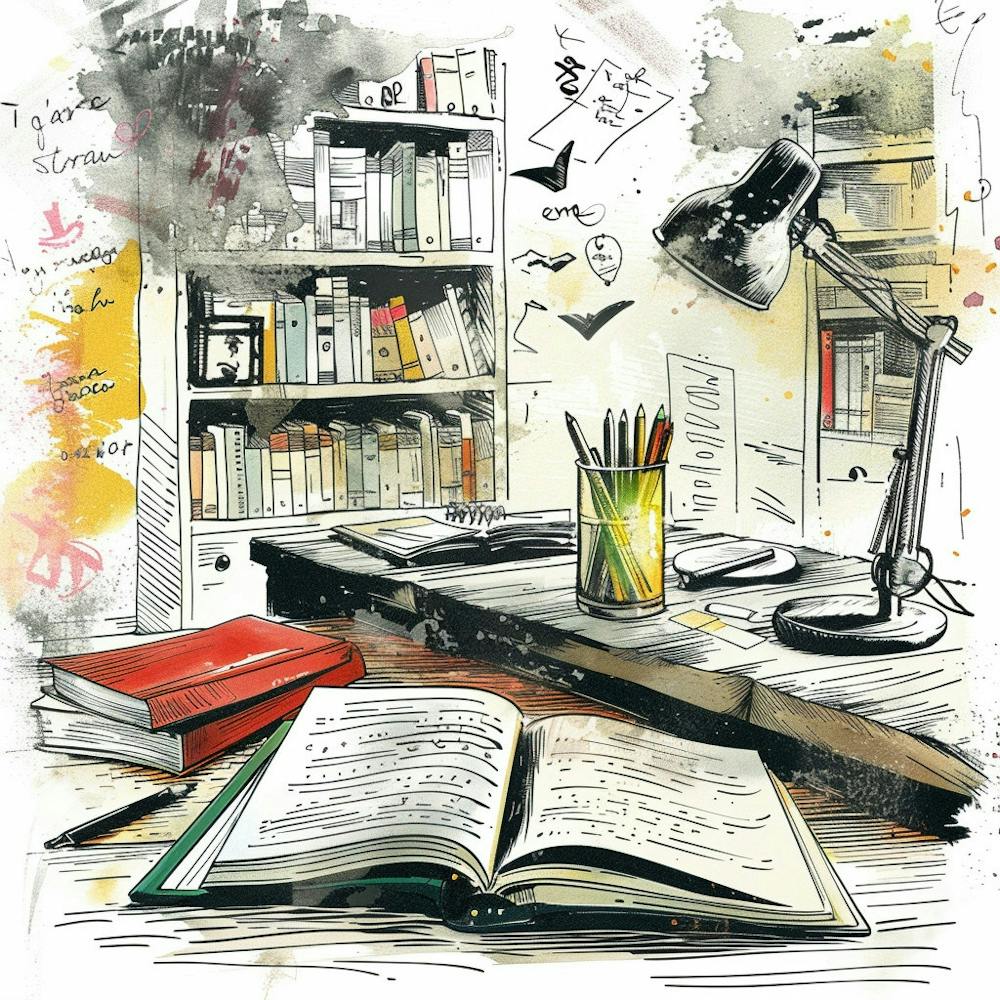 Illustration Of A Desk 2