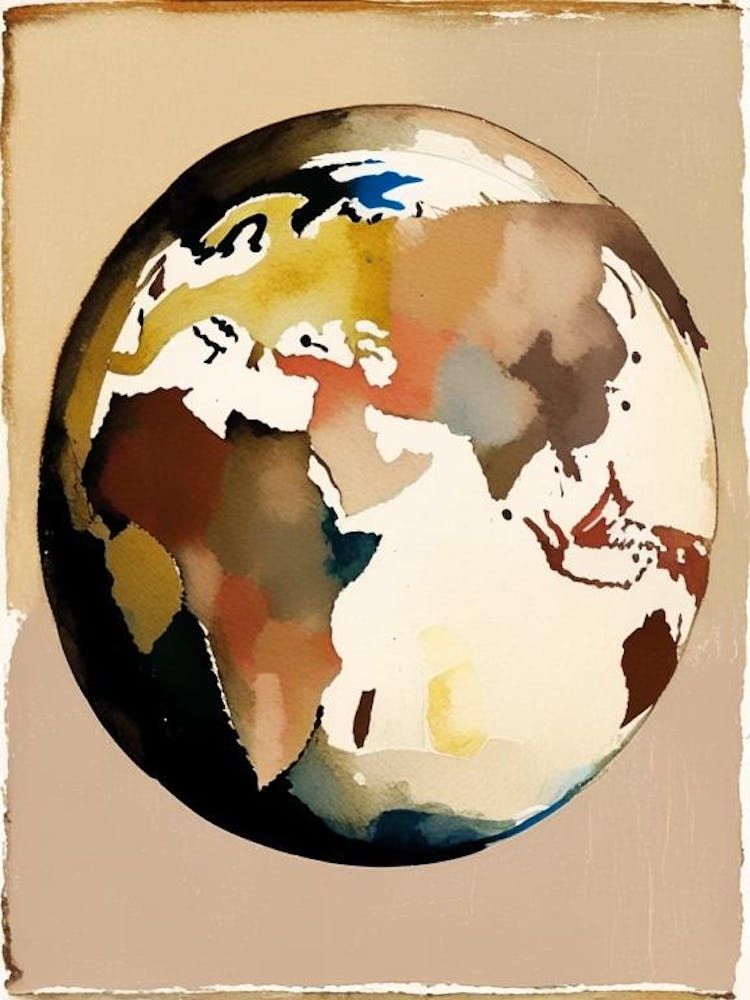 World Globe 1, Symbol Abstract Painting