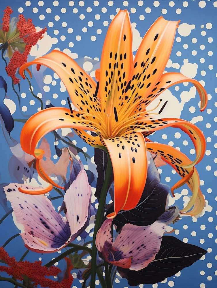 Surreal Florals Gloriosa Lily 4 Flower Painting