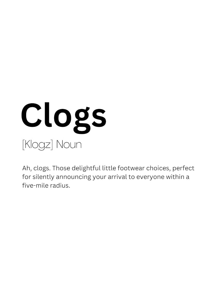 Clogs Definition Meaning