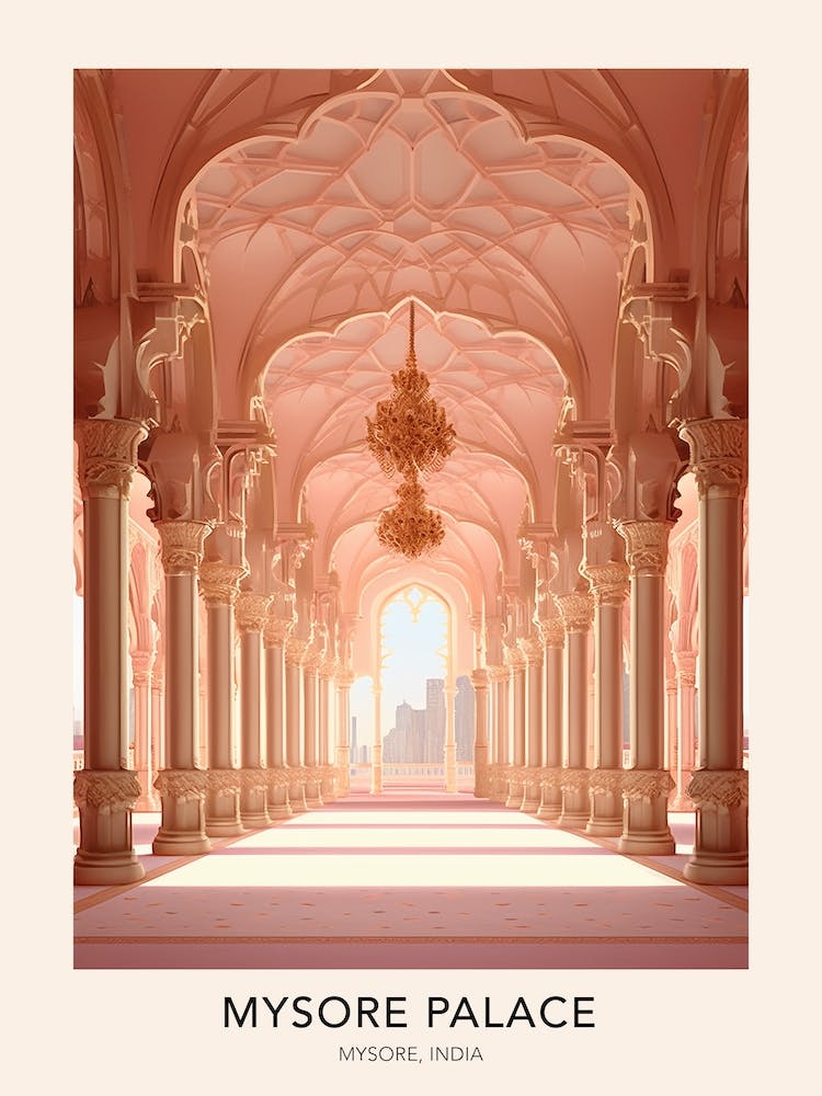Mysore Palace, India Travel Poster