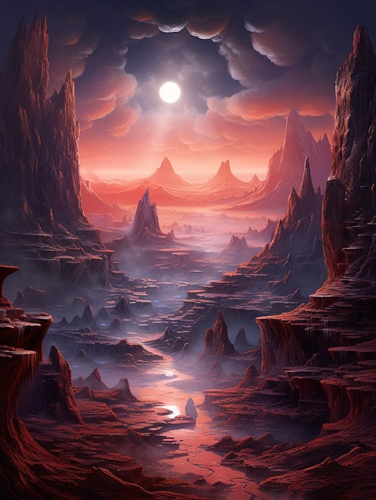 Alien Landscape Abstract Minimalist 4