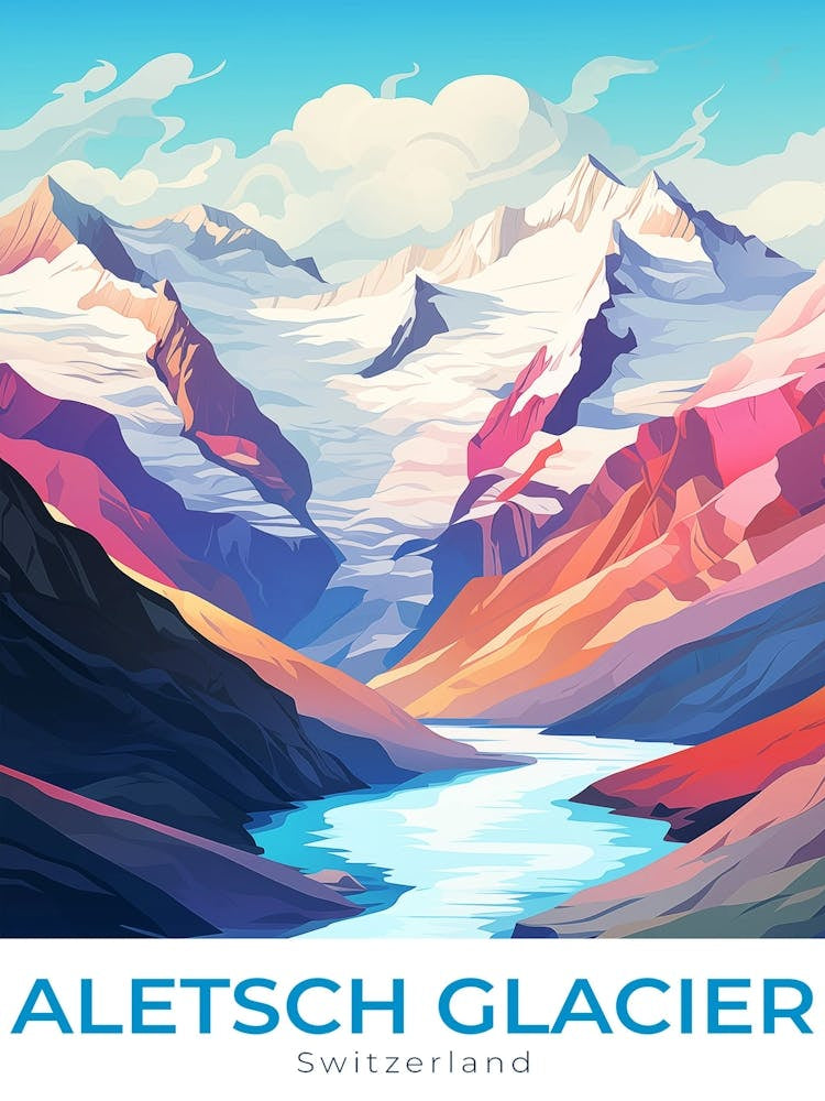 Switzerland Aletsch Glacier Travel