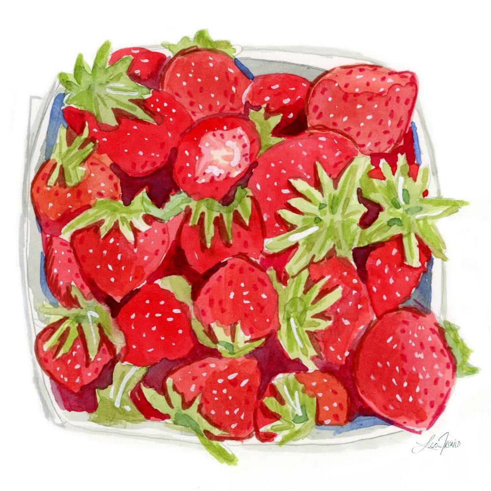 Pint Of Strawberries Square