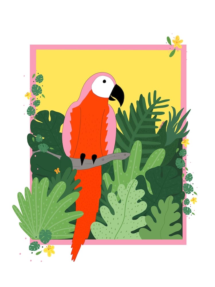 Parrot In The Jungle
