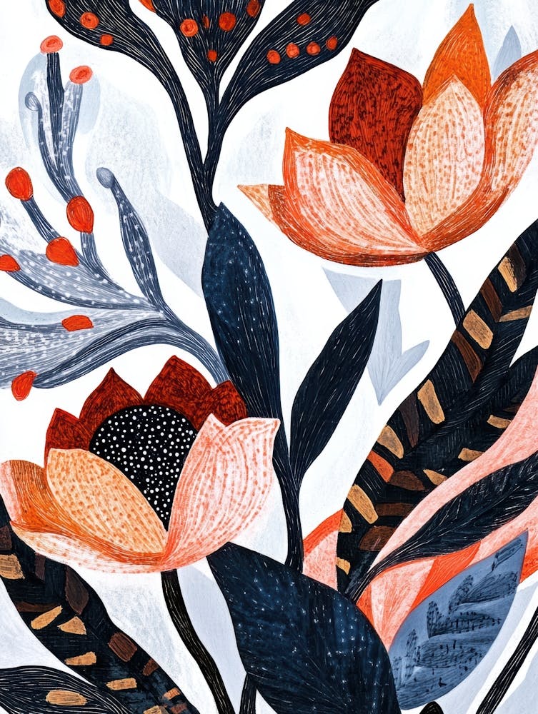 ornate flowers and plants 22