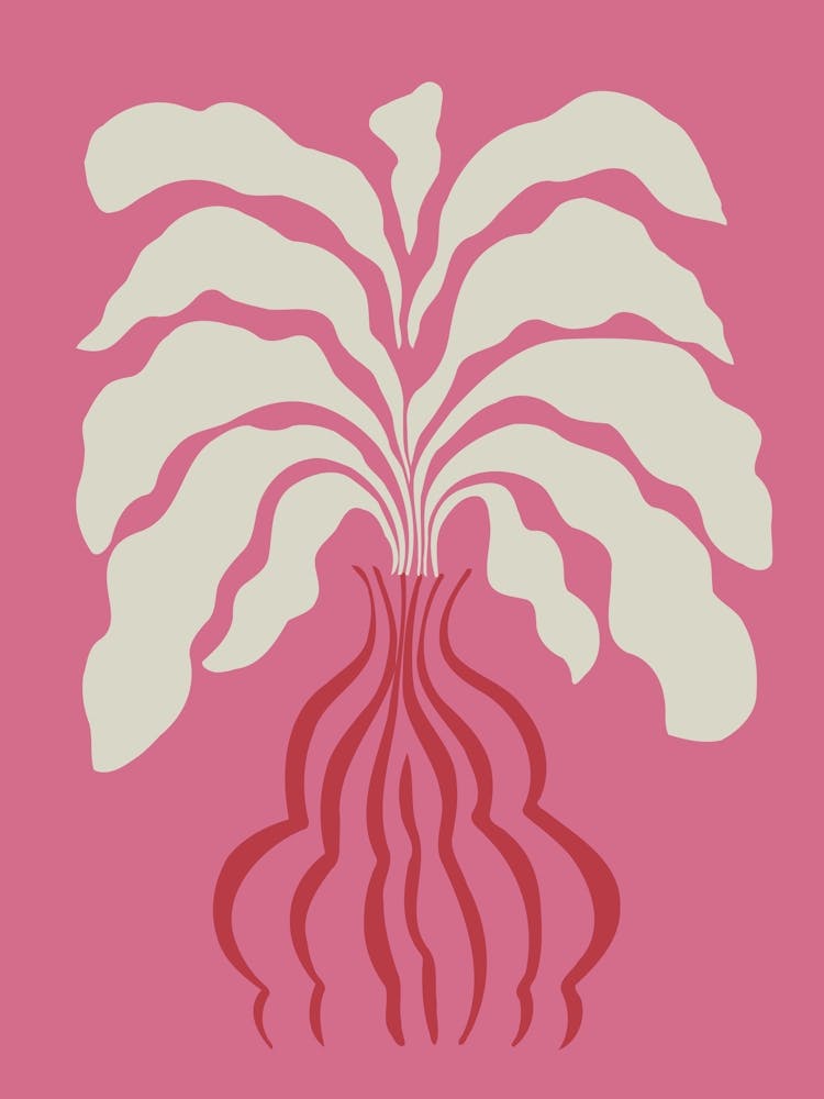 Minimal Blatt und Vase