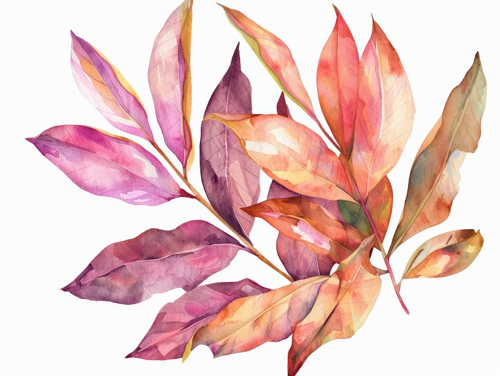 Autumn Leaves Watercolor Painting 1