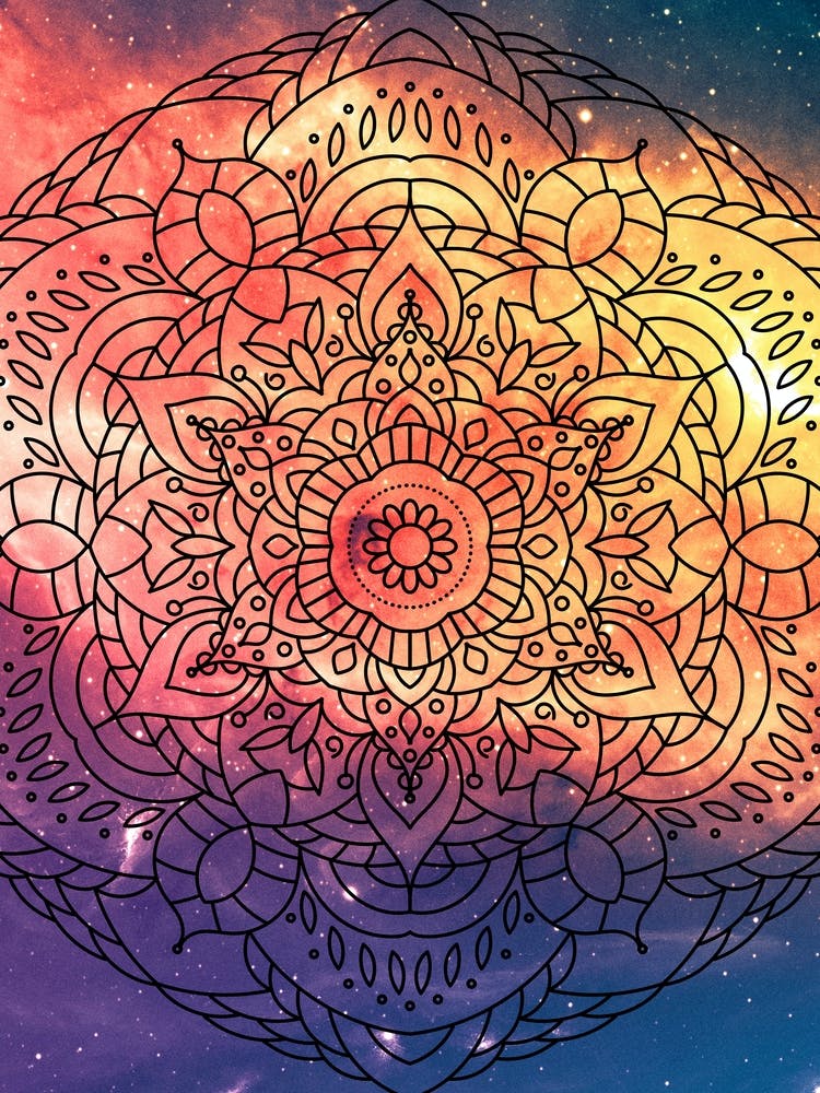 Mandala Cosmique #4 - affiche spatiale