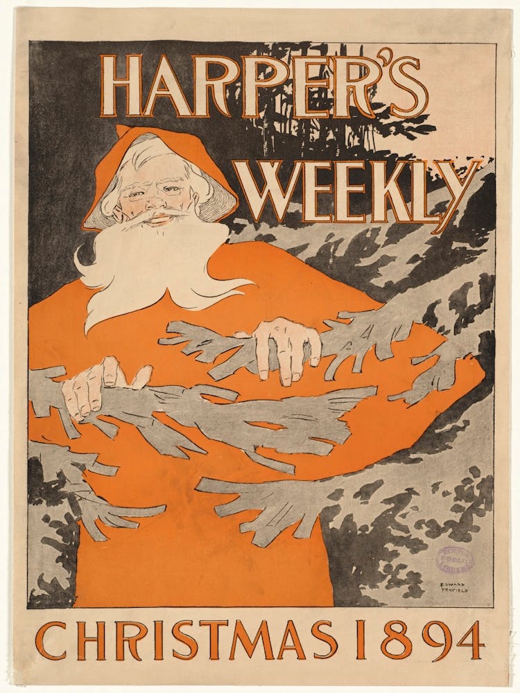 Harper's Weekly Christmas 1894, Edward Penfield