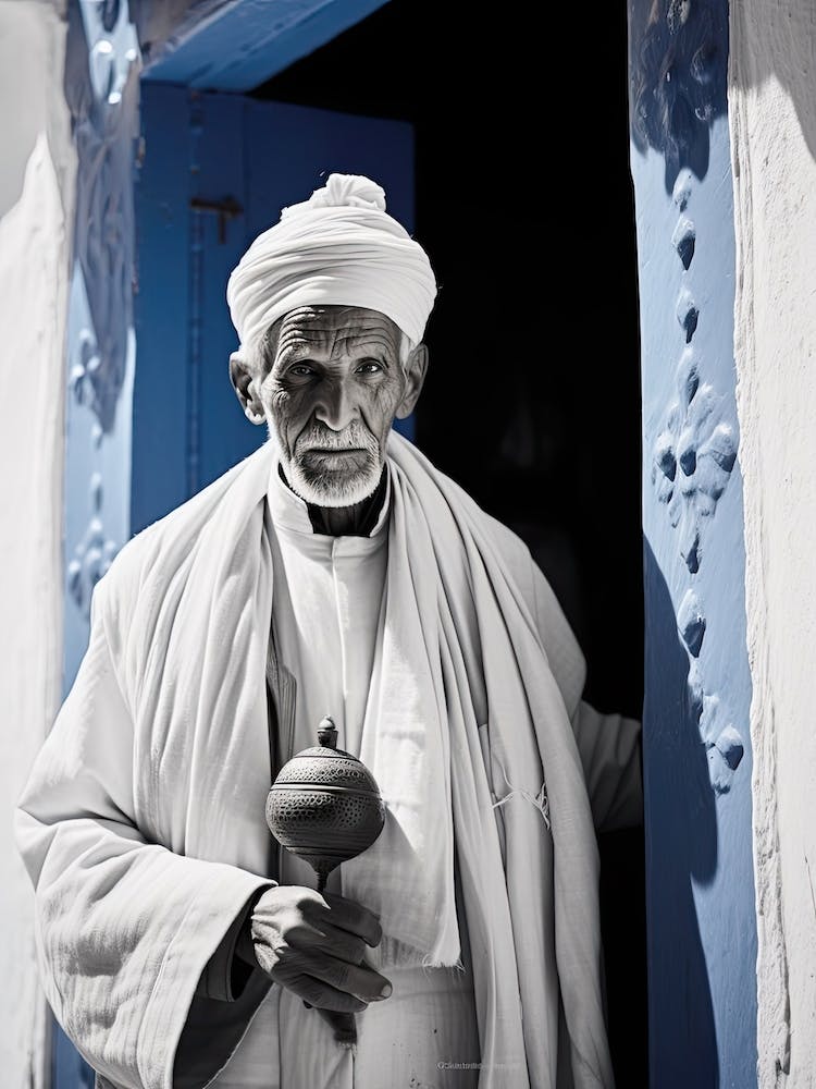 Chefchaouen, Morocco, Black And White Photography 3