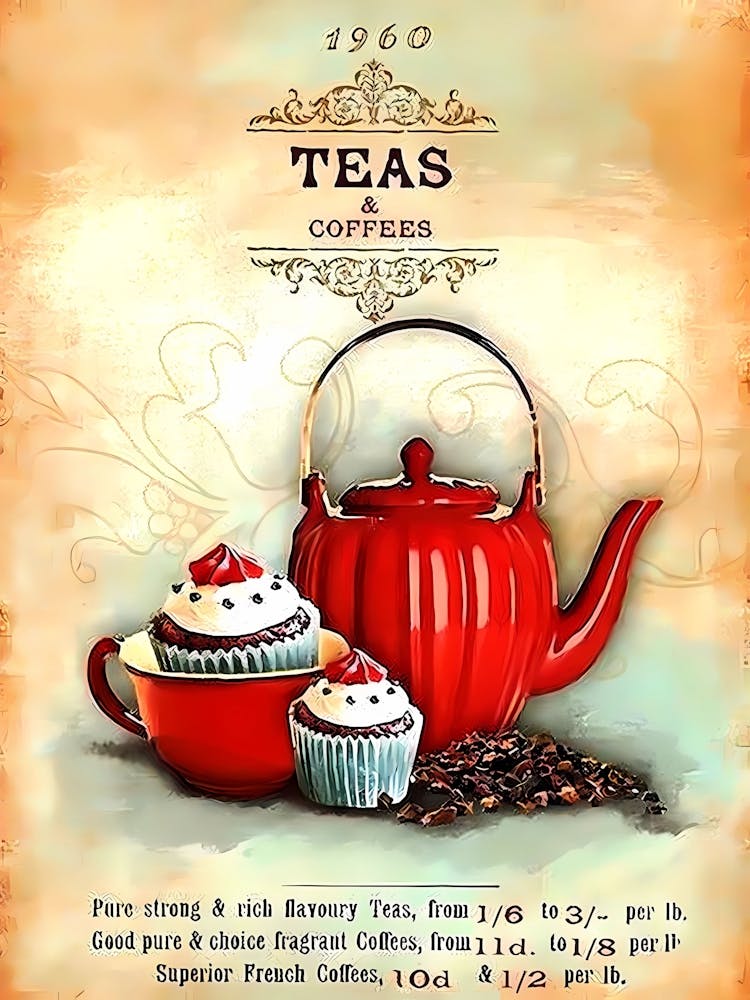 Teas And Coffees, Vintage Advertisement