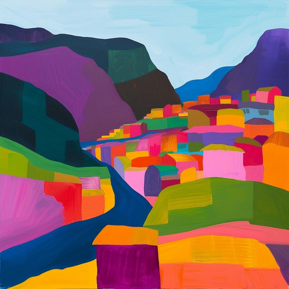 Abstract Travel Collection La Paz Bolivia 2