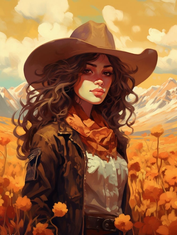 Wanderlust Cowgirl Illustration 1