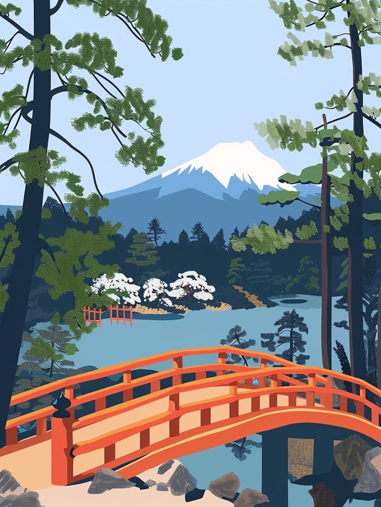 Nikko Japan 8 Colourful Illustration