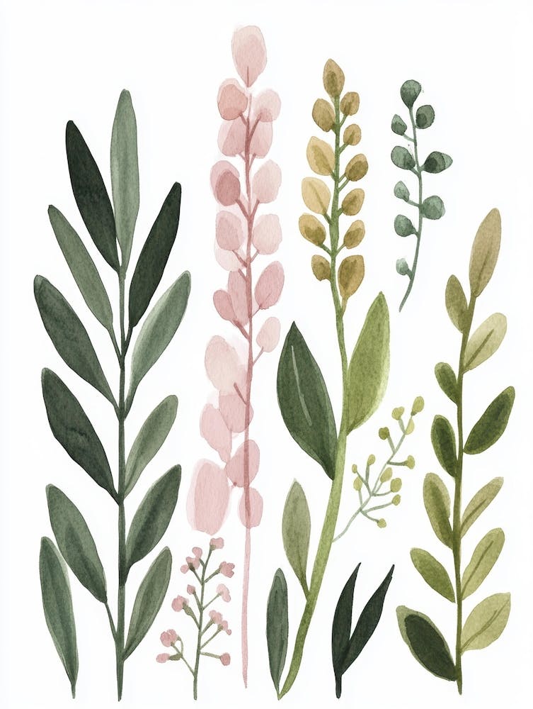 Botanisches Aquarellgemälde