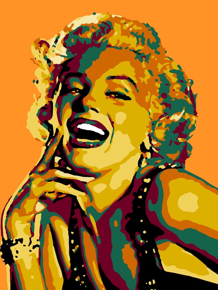 Marilyn Monroe in Pop Art Illustration