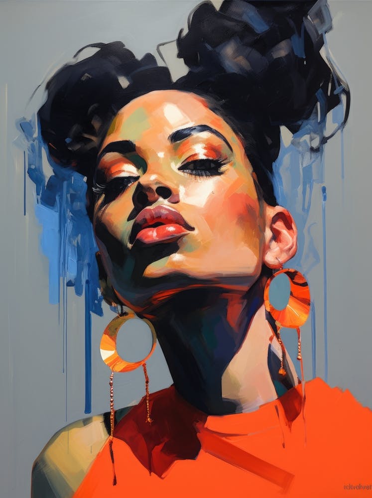 Woman With Big Earrings