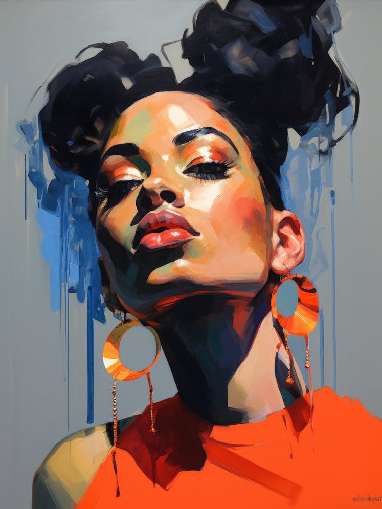 Woman With Big Earrings