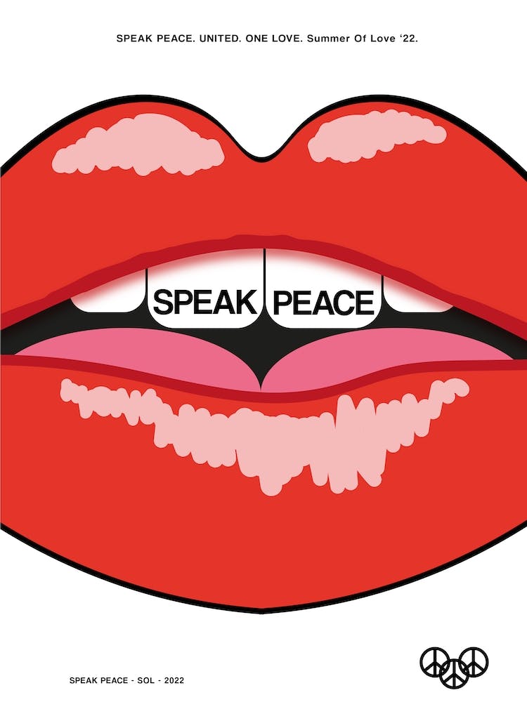 Speak Peace White 1