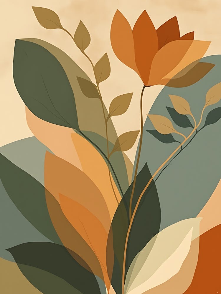 Abstract Flower Painting