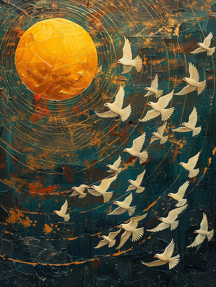 Doves In Flight 2