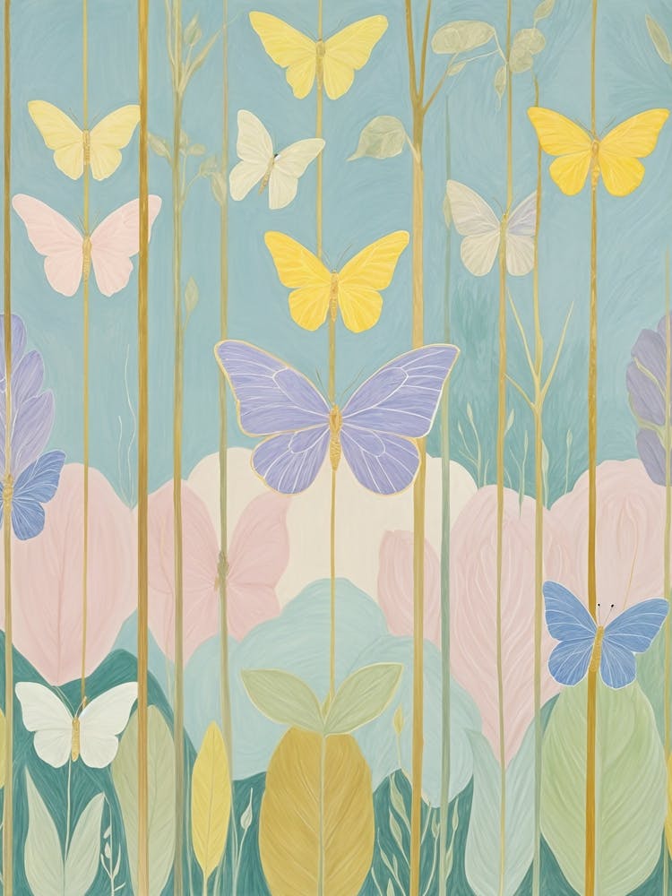 Abstract Butterflies In The Woods