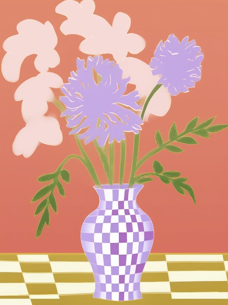 Wild Flowers Lilac Tones In Vase 3