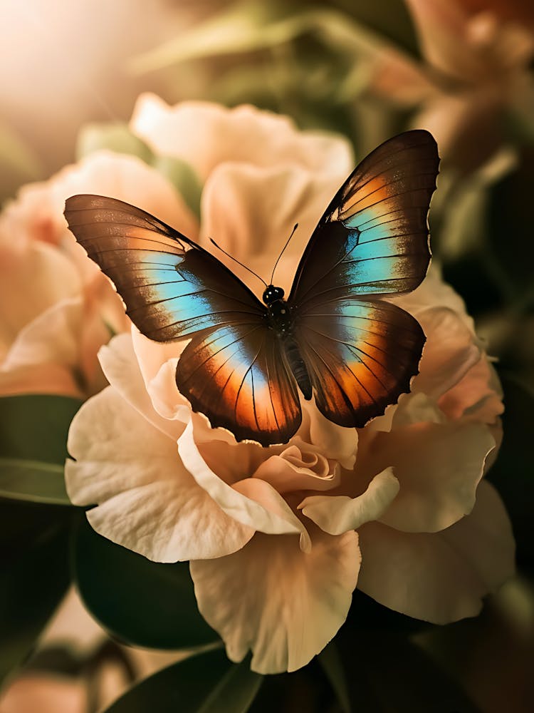 Butterfly On Peony