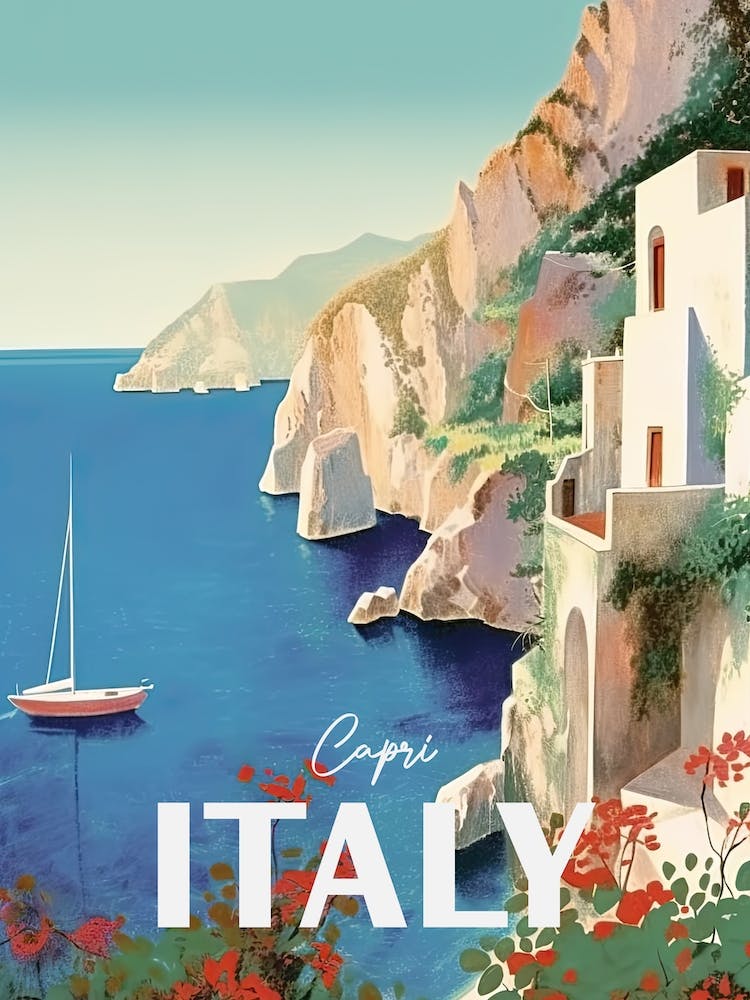 Capri Italien Reiseposter 1