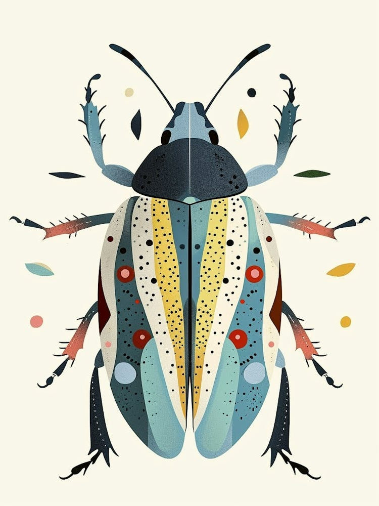 Colourful Insect Illustration Flea Beetle 15