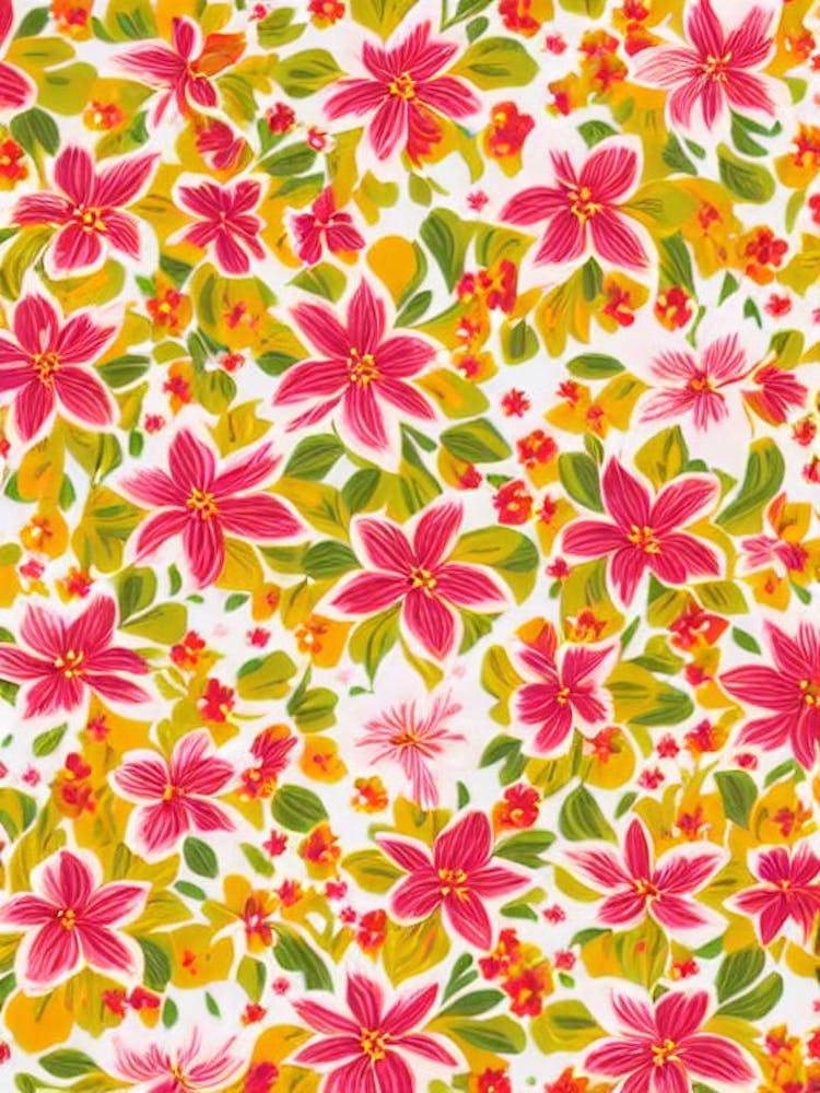 Honeysuckle Floral Print Retro Pattern1 Flower