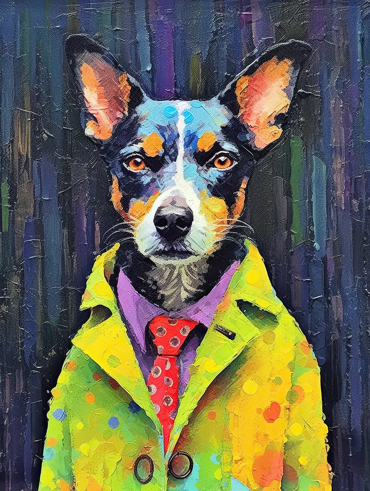 Elegant Tails; Dog Inspired Oil Strokes