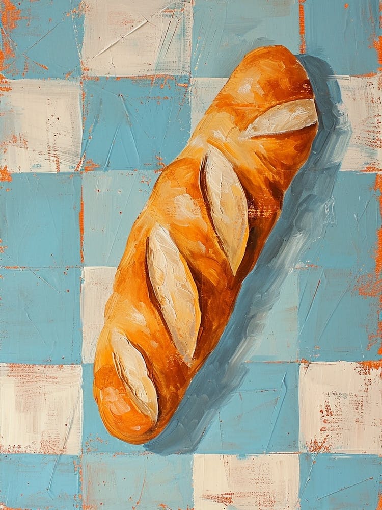 Baguette Blue Checkerboard 3
