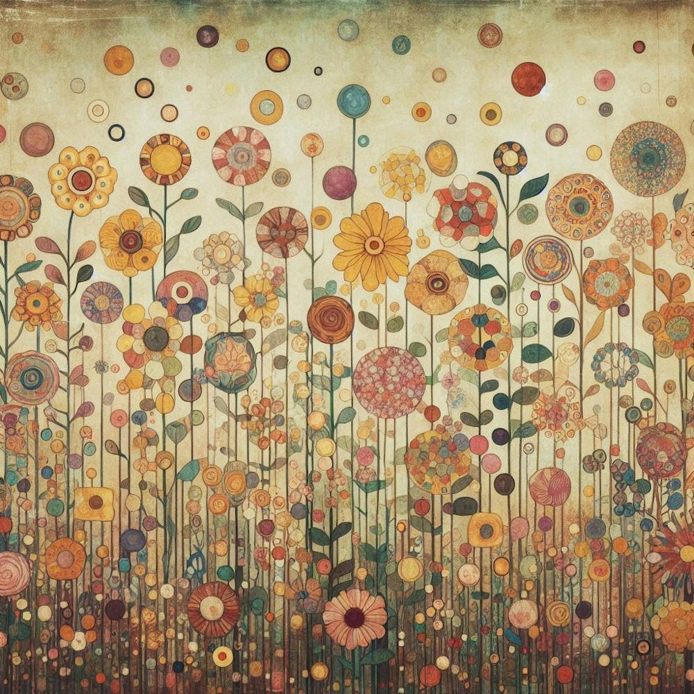 gustav klimt Flower Garden 1