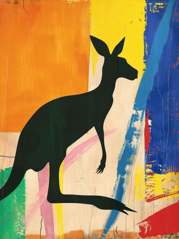Kangaroo 4 Cut Out Collage