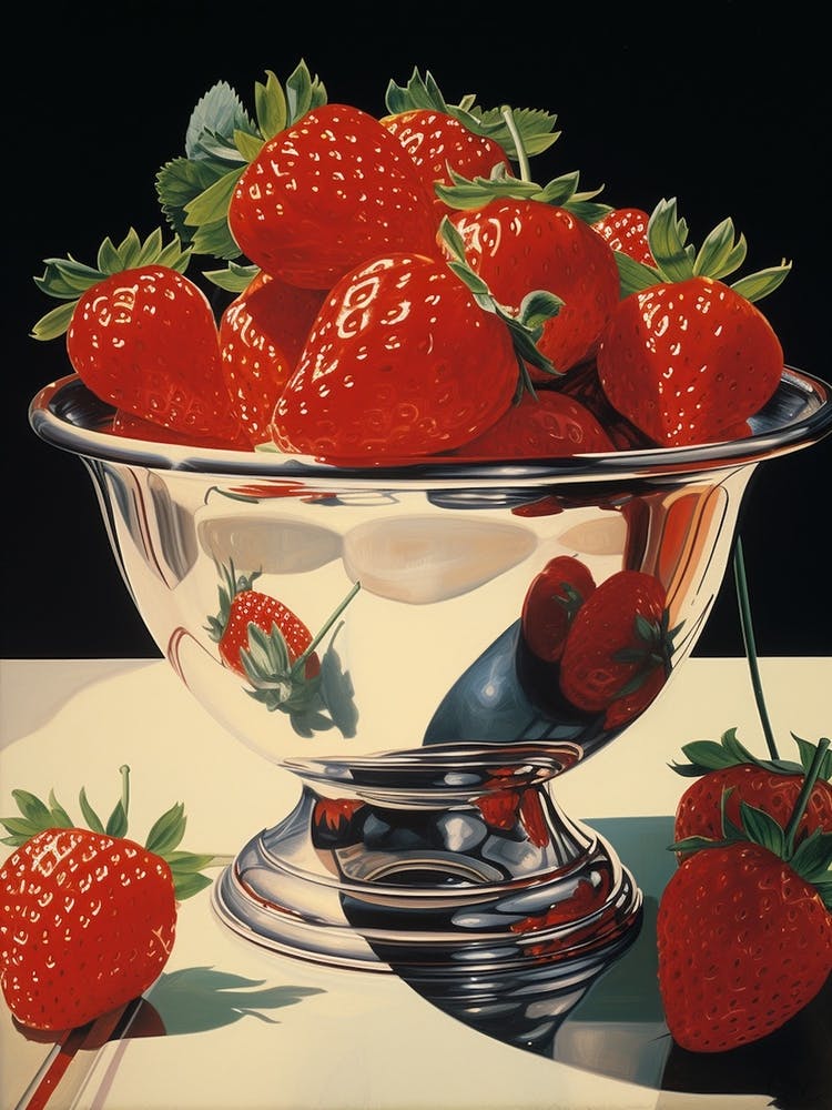 Vintage Strawberries Pop Art Photography Inspired 1