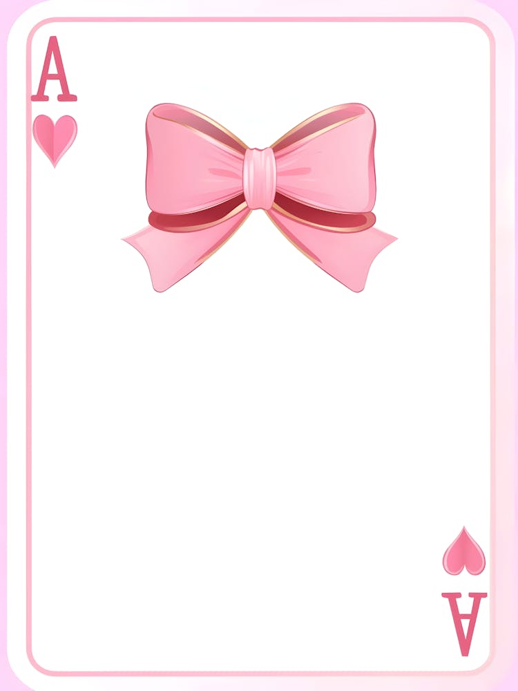 Aces Playing Card With Bow