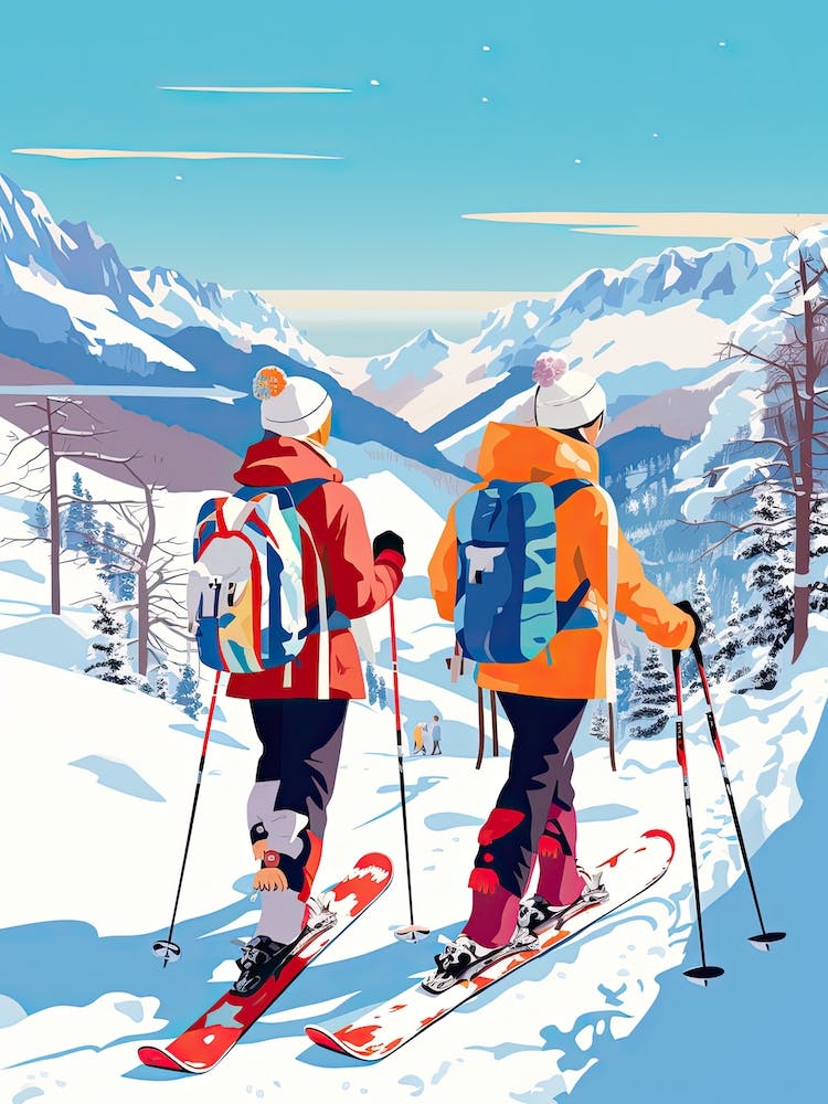 Hakuba   Nagano Japan, Ski Resort Illustration 3